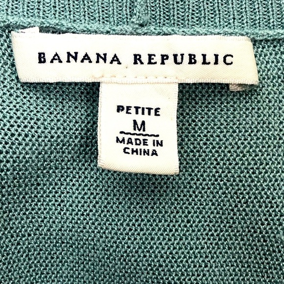 Banana Republic mint green lightweight open wrap cardigan 3/4 sleeve Med Petite - Picture 5 of 11